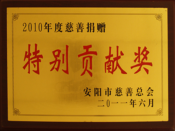 2010年度慈悲捐赠出格贡献奖